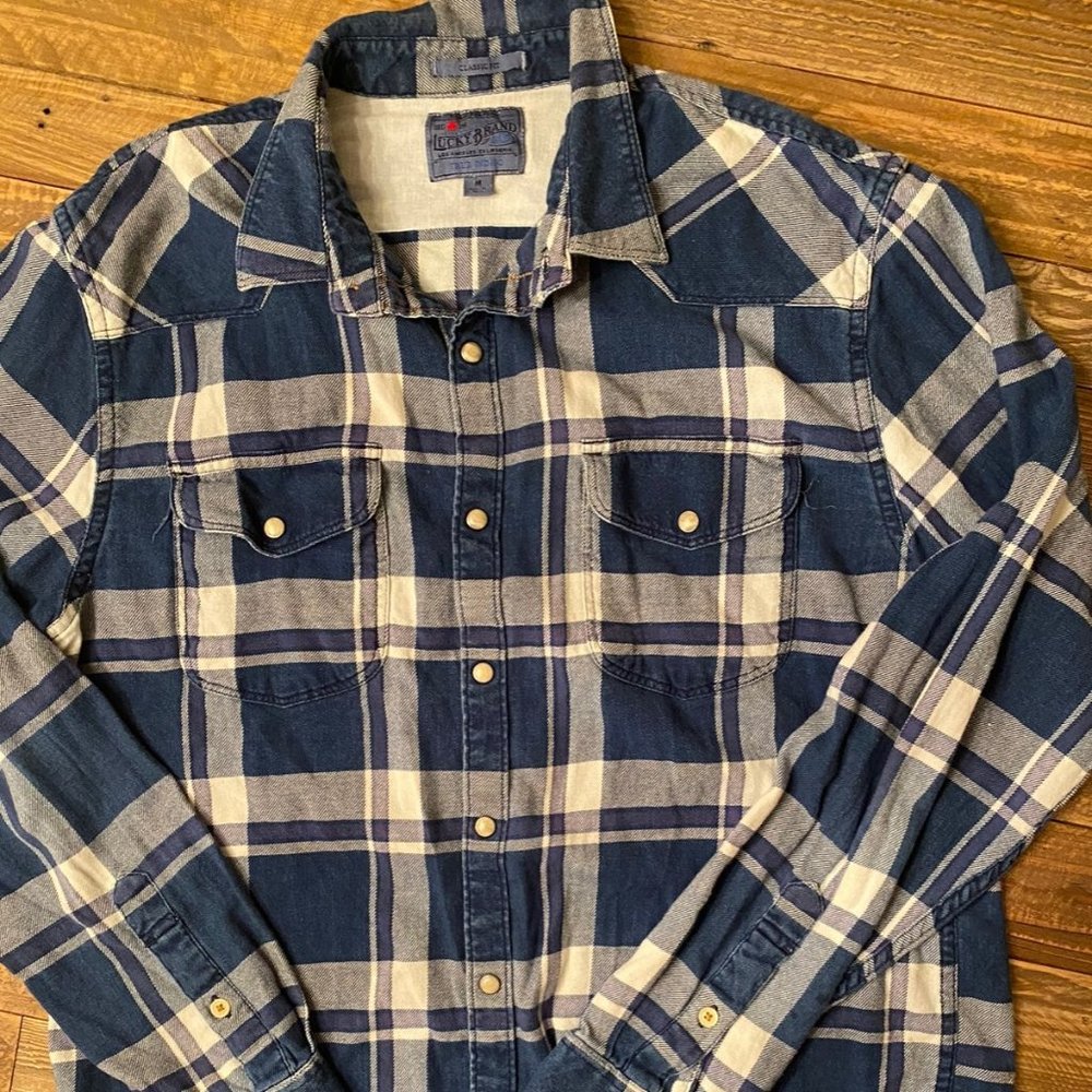 Mens Lucky Brand Medium Button Up